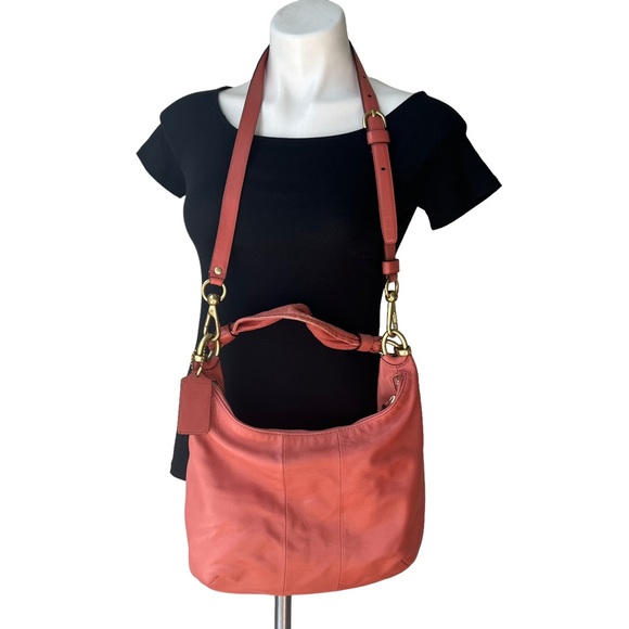 Coach 16808 Kristen Hobo Convertible Purse in Peony Pink - Picture 3 of 16